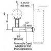 Polished Stainless Long Arm Malibu Series Post Mounted Hand Rail Bracket