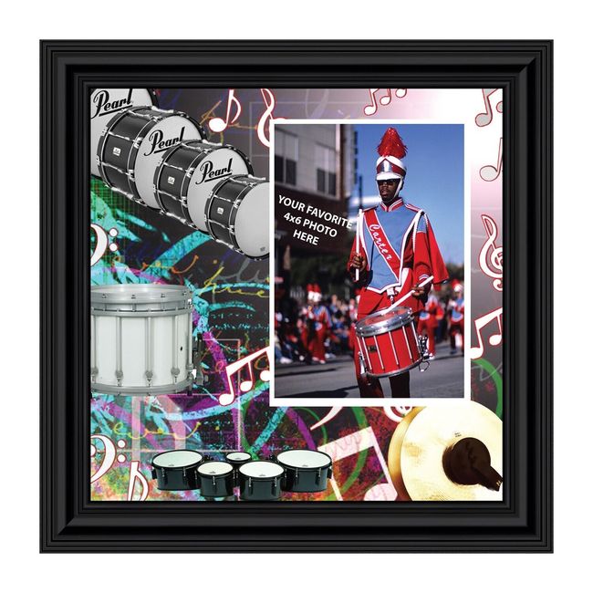 Percussion and Drum Line, Marching or Concert Band Picture Frame, 10x10 3512B
