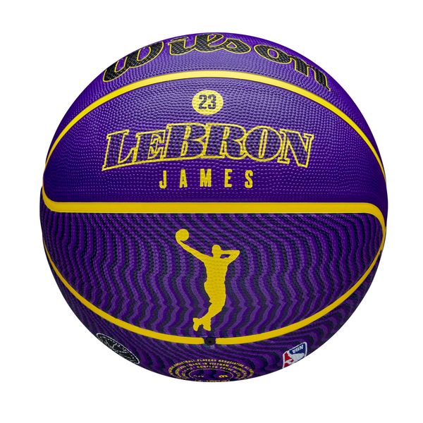 Wilson NBA Player Icon Lebron James Outdoor Ball WZ4027601XB, Unisex basketballs, Purple, 7 EU