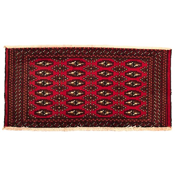 100 x 52 cm | Vintage Handmade Persiann Carpet Door Mat Red Oriental Wool Rug