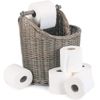 Red Hamper Wicker Bathroom Basket, Antique Wash, One Size