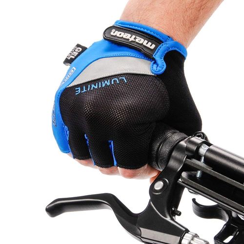 Meteor unisex adult’s and children’s GX31 gel cycling gloves, MTB gloves, mountain bike gloves, downhill, hiking, cycling gloves, green, blue, xl