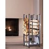 Style Selections Log Rack with Fireplace Tool Set, Black Finish #781476
