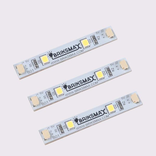 BRIKSMAX LED Strip Lights(White) for DIY LEGO/MOC Lighting-(3 Pack)