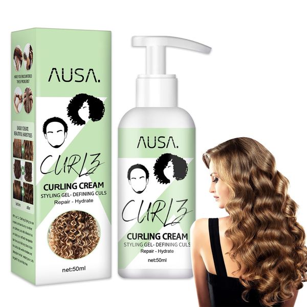 Fluffy Volumizing Haar Volumizing Gel Curly Hair Cream,Curly Hair Volumizing Cream,Curl Defining Cream,Curly Hair Care Elastin,Haar Elastin für den Haushalt für lockiges Haar für Friseure,50ml