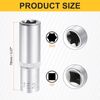 HARFINGTON 2pcs E-Torx Socket 1/2" Drive E20 External Torx Deep Socket CR-V 6 Point Spline Socket External Torque Star Female Bit Socket for Auto Repairs Home Maintenance DIY Hand-making
