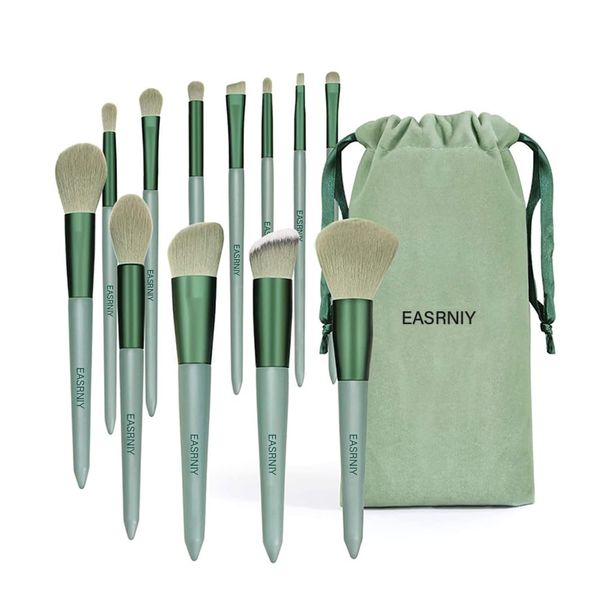 Makeup Brushes Set of 13 Makeup Brushes, Makeup Tools, Makeup Brush Storage, Makeup Pouch, Eye Shadow Brush, Foundation Brush, Makeup Set, Portable, Storage, Present