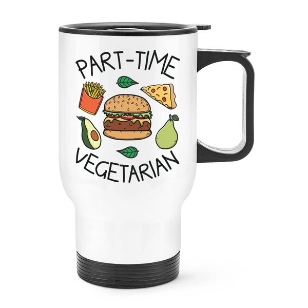 Part-Time Vegetarian Travel Mug Cup with Handle