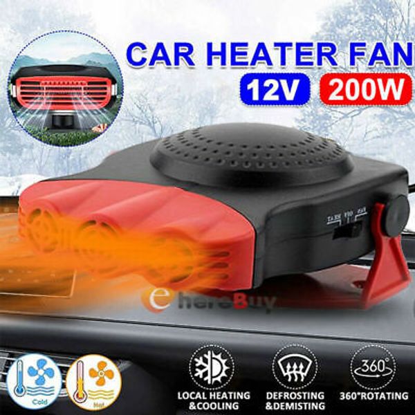 200W Car Heater 12V/24V Fast Heating Cooling Fan Auto Plugs In Defogger Defrosts