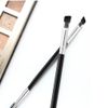 WanFengXue 5 Pieces Duo Eyebrow Brush 2 in 1Angled Eye Brow Brush with Spoolie Brush 14cm Black Mini Eyelash Brush for Tinting Angled Eyebrow