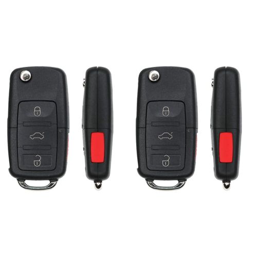 Replacement Flip Key Fob for Volkswagen Beetle 2001 FCC IJ0959753F Part Number NBG8137T HLO 1J0959753 HLO1J0959753T Pack of 2