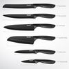 hecef 6 Pieces Sharp Kitchen Knives Designed with Non-Stick Coated Blade & Lightweight Ergonomic Handle for Effortless Performance