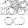 Fdit 25-38 mm 20 Metal Binders Loose Leaf Silver Large Split Metal Ring Key Ring (25 mm)