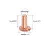 sourcing map Flat Head Copper Fixed Rivet Fasteners 5/64" x5/32" Pack of 100