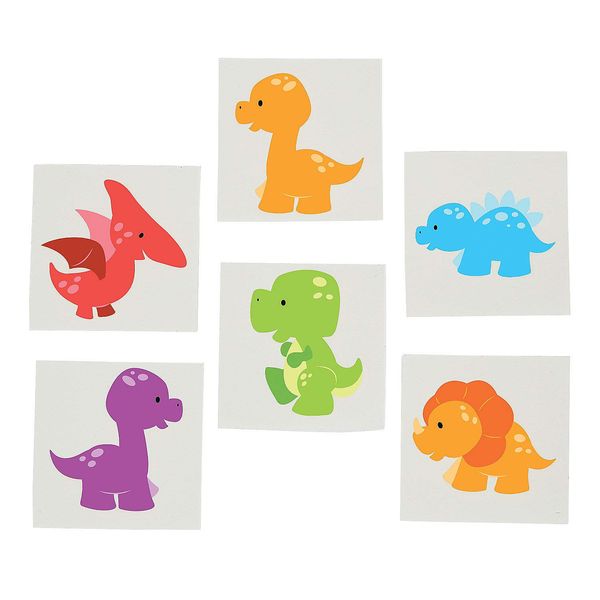 LITTLE DINO TATTOOS - Apparel Accessories - 72 Pieces