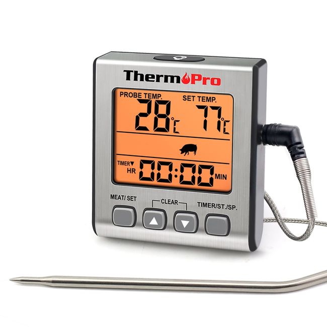 ThermoPro TP17 Dual Probes Digital Outdoor Meat Thermometer Cooking BBQ  Oven Thermometer with Big LCD Screen For Kitchen - AliExpress