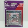 ACE Flat Corner Brace Zinc   4 Pack  3" x 1/2"     #5291976