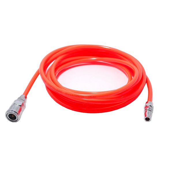 Mook Air Hose for Air Compressor Urethane Air Hose Orange Outer Diameter 0.3 in (8 mm) Inner Diameter 0.2 in (5 m)