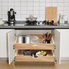2 Set Pull Out Tray Cabinet Organizer Wooden Pull Out Drawers Storage Slide Out 