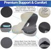 Memory Foam Seat Cushion w/ Ergonomic Lumbar & Back Support Coccyx and Tailbone