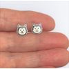 Dog Earrings - Sterling Silver - Black & White Gift