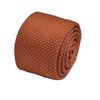 Frederick Thomas Copper Orange Knitted Tie, Dark Peach Coral, 5cm Width, 147cm Length