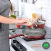 NutriChef Cookware Set - Easy to Clean, Dishwasher Safe, 500°F Heat Resistant