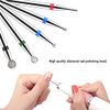 BNG Nail Drill Bits Cuticle Ball Efile Drill Bit 5Pcs Electric Nail File Bits Set For Cuticle Remove, 3/32" Diamond Nail Drill Professional Manicure Pedicure Home Salon Burr Tool