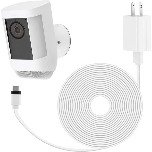 Power Adapter for Ring Spotlight Cam Battery, with 25Ft/7.5m Weatherproof