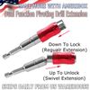 1/4" Magnetic Drill Screw Drill Bit Holder Angle Pivoting Bit Tip Quick Change