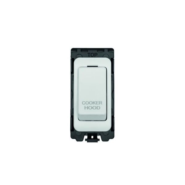 Kooples Hardware Grid and Modular Cooker Hood Switch Matt White Durable Kitchen Extractor Control with Easy Installation