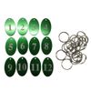 Sourcemall Aluminum Alloy Numbered Tags with Key Ring (Green, 1-50)