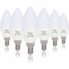 [6 Pack] LED Candelabra B11 C37 Bulb 7W 60W Replacement E12 Base 120V 2700K Warm