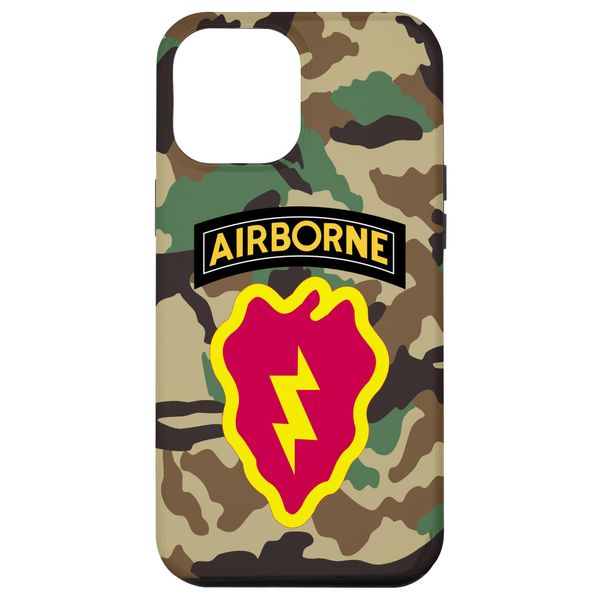 iPhone 14 Plus 25th Infantry Division (ID) Patch Airborne ABN Tab BDU Camo Case