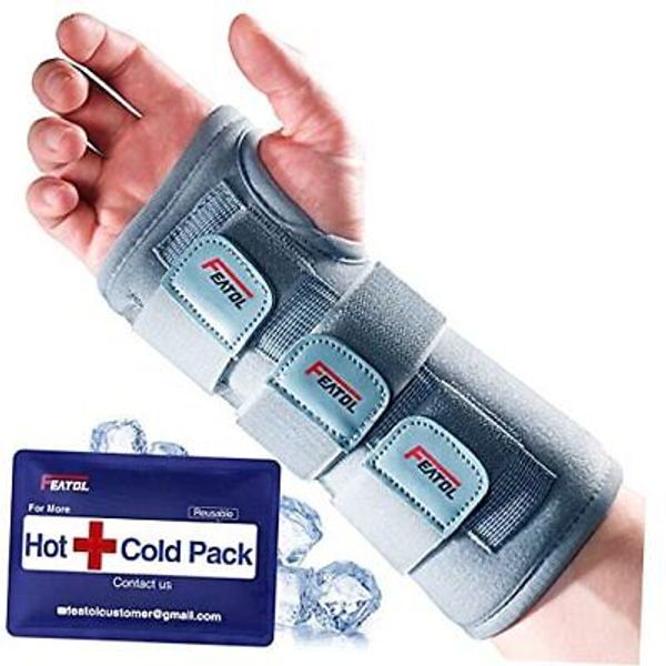 Carpal Tunnel Wrist Brace | Night Small/Medium (Pack of 1) Right(light-grey)