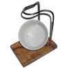 eleganter Rasierständer DESIGN Olivenholz