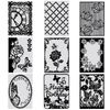 9Pcs Plastic Embossing Folder Plastic Template Craft Card Embossing Folder, Exquisite Pattern Texture Stencils for Making Paper Card Invitations Decor 5.7 x 4.13 Inch