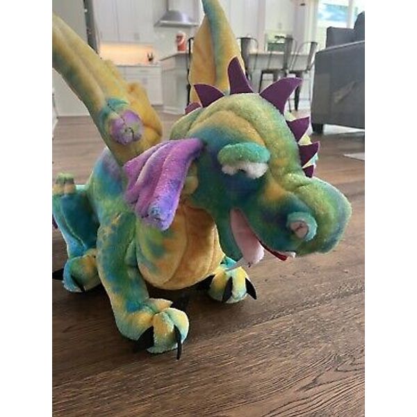 Melissa & Doug Dragon Plush 3' Giant Rainbow Stuffed Animal Large