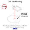 LITKO Flight Stand Dice Tray for 12mm D6, Clear (5)