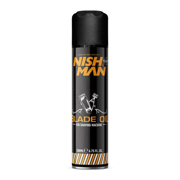 NISHMAN Haarschneidemaschinen Öl 200ml - Fortschrittliches Öl für Saubere und Gut Geschmierte Klingen, Pflege für Deine Haarschneidemaschine, Langanhaltender Schutz