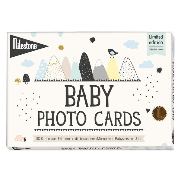 Milestone cards in different designs.