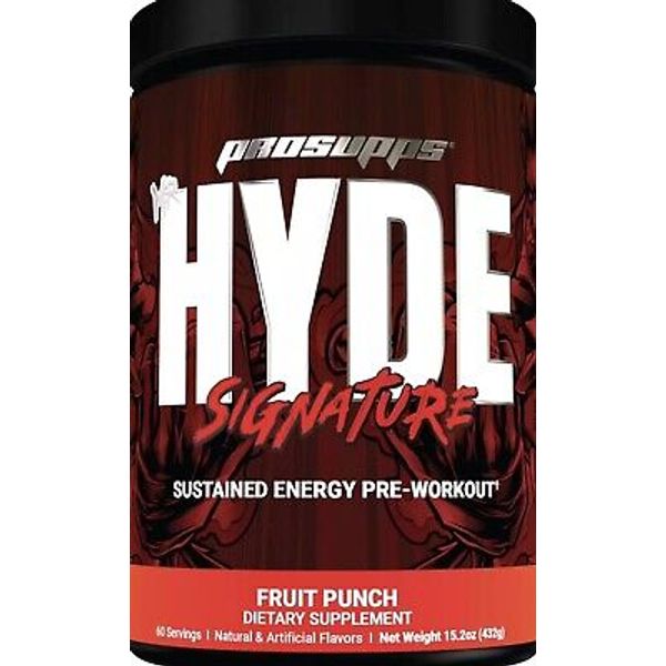 Prosupps Hyde Signature  Energy Pre Workout Fruit Punch 60srv Pump Pro Supps