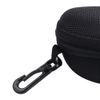 2-Pack Sunglasses Hard Case Eye Glasses Black Clam Shell Protect Zipper w/ Hook