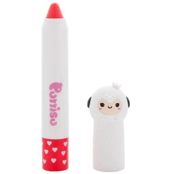 Puttisu Butter Lip Color Crayon Balm with Deep Fruit Scent Hypoallergenic & Moisturizing - Long Lasting, Non-Stain (Coco Cherry, 1)