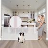 Reinforced 72" Wide Retractable Baby Gate with Rods Prevent Sagging, Retractable