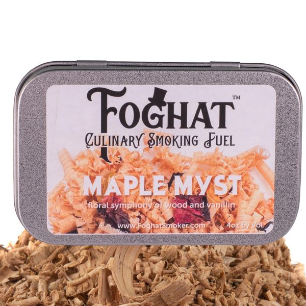 Foghat Cocktail Smoker Wood Chips - 4oz Maple Myst Shavings for Smoker, Whiskey & Drink Infuser Kit - Natural, Culinary Wood Smoking Chips for Hand held Cocktail Smoke Gun & Bourbon Drink Smokers