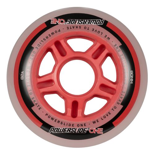 Powerslide One Wheels Inline Wheels Set – Smoke/Red, One