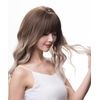 Wig, Long, Gradient Color, Full Wig, Highlight, Curly Hair, Loose and Fluffy, Unstructured, Balayage, Natural Wig, Wig, Semi-Long, Female Full Wig, Brown & Gold)