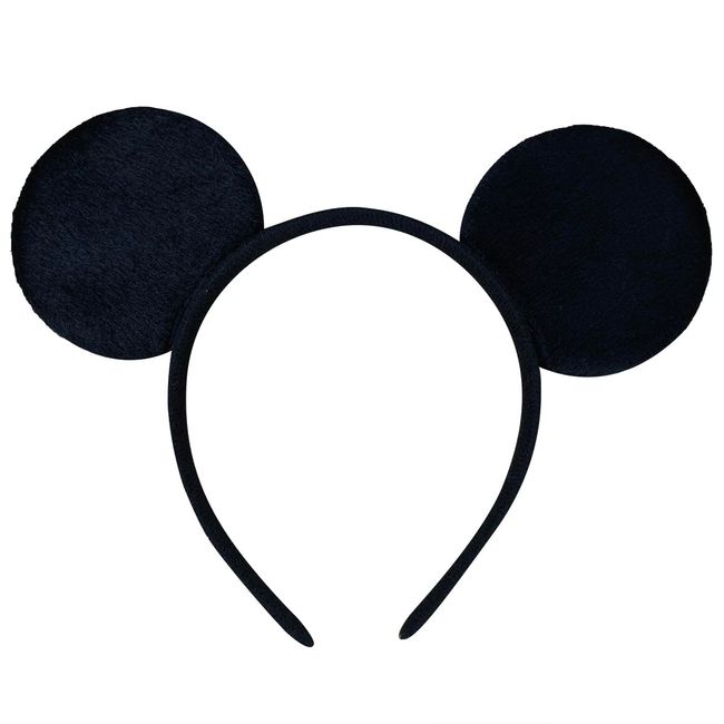 HOXIEYA Halloween Mouse Ears Headband Black Bow Hairband for Women Girls Cute Hair Hoop Halloween Party Cosplay Costume Headwear Hair Accessories