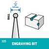 Dremel Engraving Cutter 1/32 " 1/8 " Shank